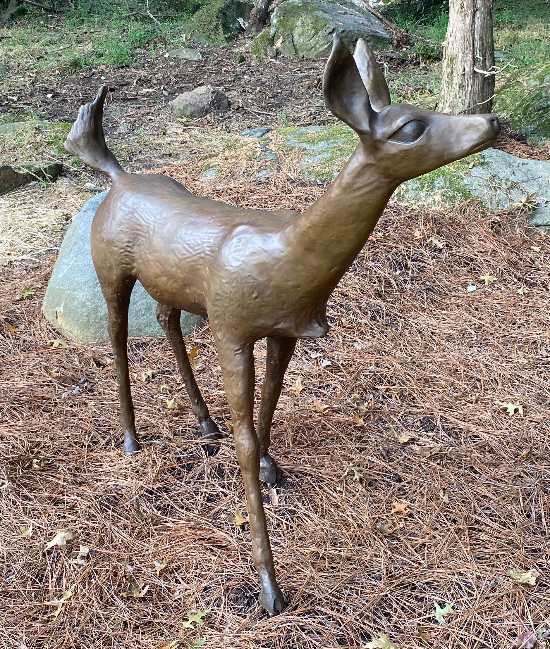 Cor-deer sculpture